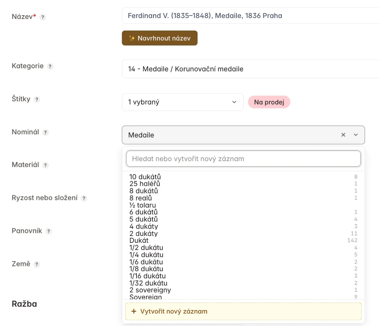 Editace mince s našeptáváním a AI Mincmistrem